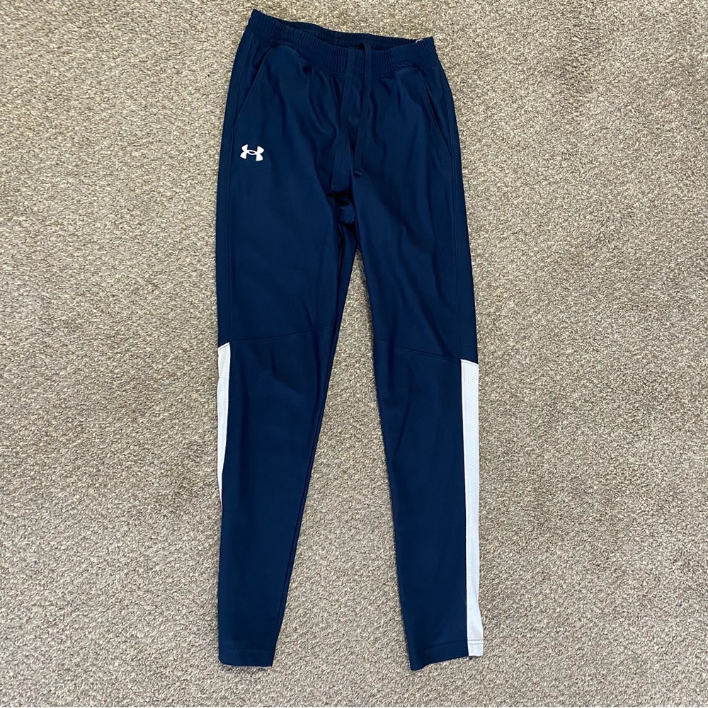 Under Armour Pants Womens S Fitted Pull On Zip Hem Athletic Joggers Track EUC